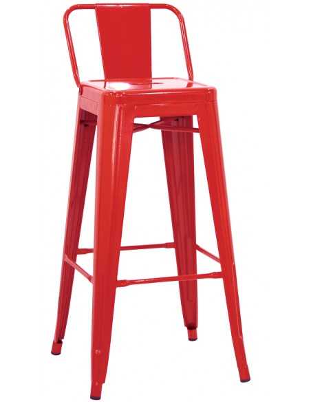 Stool for interior - Painted metal structure - Dimensions cm 30 x 30 x 98.5h