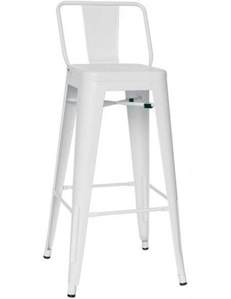 Sgabello per interno - Struttura in metallo verniciato - Dimensioni cm 30 x 30 x 98.5h