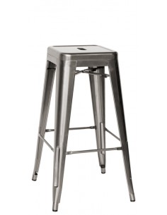 Stool for interior - Painted metal frame with transparent...
