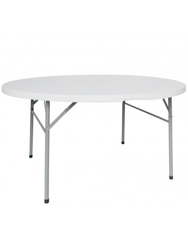 Tavolo per interno - Struttura pieghevole in metallo verniciato - Piano pieghevole in polietilene