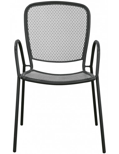 Sedia per esterno - Struttura in metallo verniciato - Dimensioni cm 45 x 44 x 90h