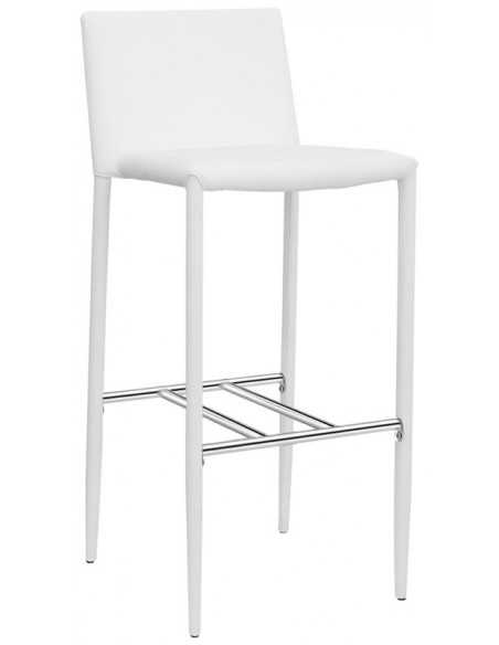 Taburete para interior - Estructura de metal cromado - Cubierta de poliéster - Dimensiones cm 41 x 37 x 100h