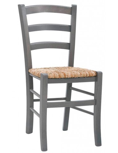 Sedia per interno - Struttura in legno di faggio - Seduta impagliata - Dimensioni cm 40 x 37 x 87 h