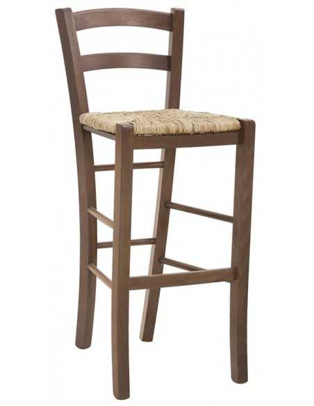 Stool for interior - Structure in beech wood - Stacked seat - Dimensions cm 40 x 37 x 102 h