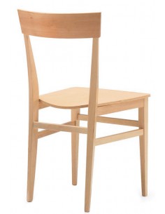 Interior chair - Wooden frame - Wooden seat - Dimensions... 2