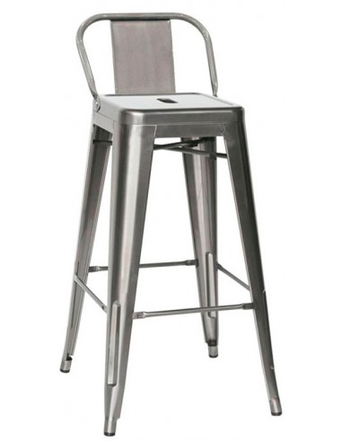 Stool for interior - Painted metal frame with transparent varnish - Dimensions cm 30 x 30 x 98 h