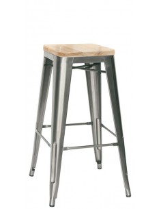 Stool for interior - Painted metal frame with transparent...