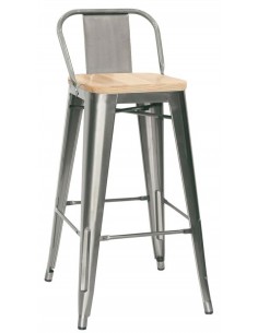 Stool for interior - Painted metal frame with transparent...
