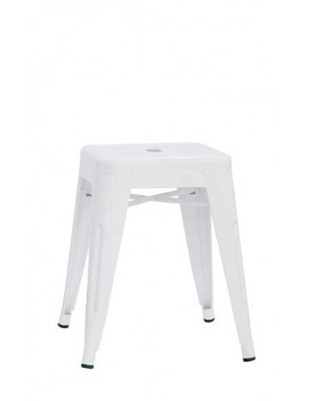 Stool for interior - Painted metal structure - Dimensions cm 30 x 30 x 45 h