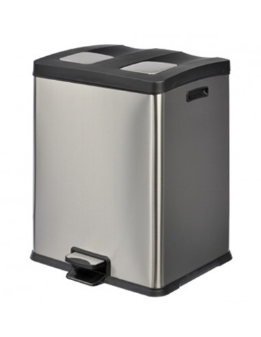Pattumiera for differentiated collection - Capacity 2 x 30 liters - Pedal opening - Cm 48 x 46 x 64 h