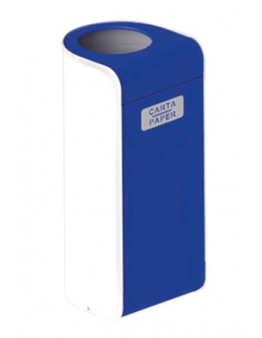 Waste bin for separate waste collection - Capacity 25 liters - For paper - Swing opening - Cm 30 x 30 x 70 h