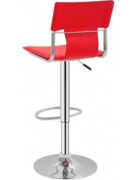 Taburete interno - Estructura de metal cromado - Asiento y espalda en poliéster - Dimensiones cm 37 x 32 x 86/108 h