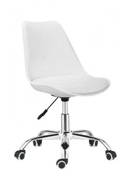 Interior chair - Chrome metal structure - Polypropylene shell - Eco-leather cushion - cm 39 x 43 x 78/90 h