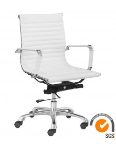 Office Armchair - Structure in aluminium and chrome steel...