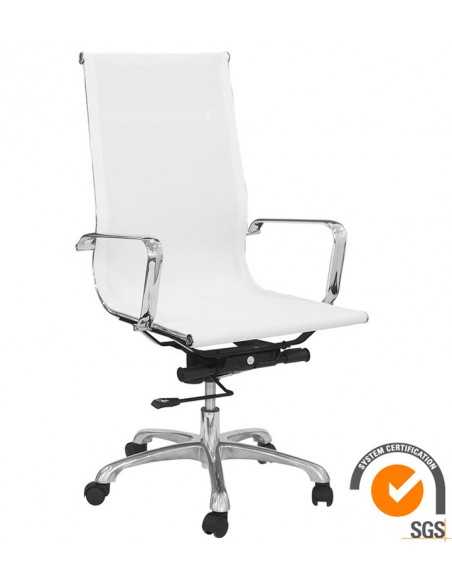 Office Armchair - Structure in aluminium and chromed steel - Coating in textilene - Dimensions cm 58 x 59 x 111/105 h