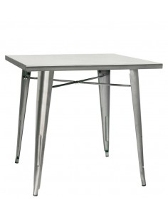 Indoor table - Painted metal frame with transparent...