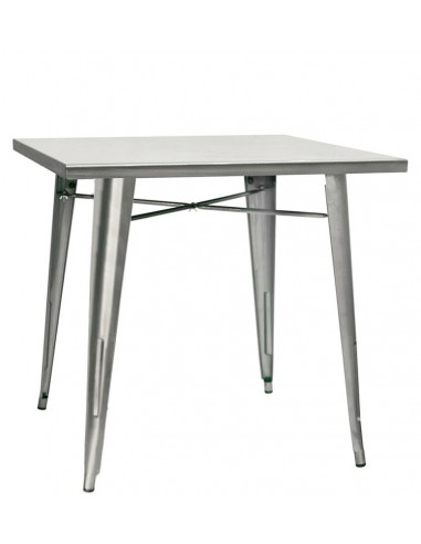 Tavolo per interno - Struttura in metallo verniciato con vernice trasparente - Dimensioni cm 80 x 80 x 76 h