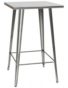 Indoor table - Painted metal frame with transparent...