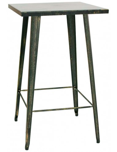 Tavolo per interno - ​Struttura in metallo verniciato effetto anticato  - Dimensioni cm 65 x 65 x 107 h
