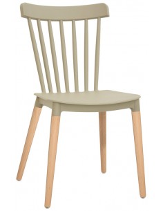 Chair for interior - Wooden legs - Polypropylene shell -... 2