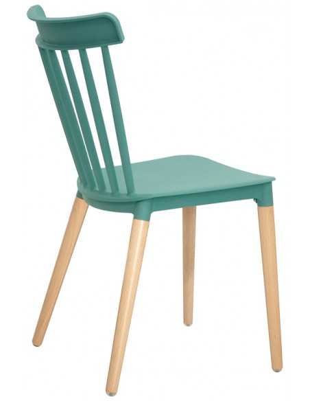 Sedia per interno - Gambe in legno - Scocca in polipropilene - Dimensioni cm 43 x 40 x 84 h