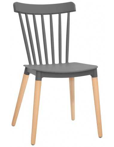 Silla para interior - Patas de madera - Concha...