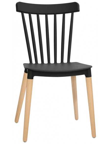 Chair for interior - Wooden legs - Polypropylene shell - Dimensions cm 43 x 40 x 84 h