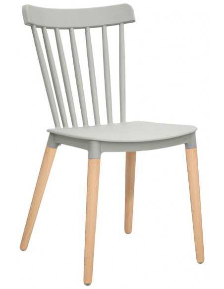 Chair for interior - Wooden legs - Polypropylene shell - Dimensions cm 43 x 40 x 84 h