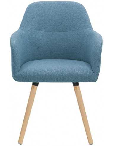 Armchair - Wooden legs - Fabric or eco-leather...