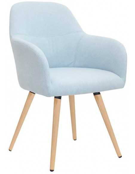 Armchair - Wooden legs - Fabric or eco-leather cover- Dimensions cm 57 x 51 x 85 h