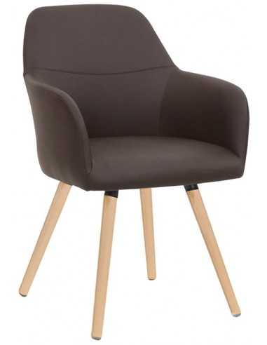 Sillón - Piernas de madera - Cubierta de tela o...