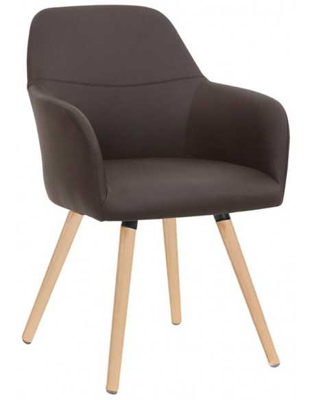 Sillón - Piernas de madera - Cubierta de tela o de polipiel- Dimensiones cm 57 x 51 x 85 h