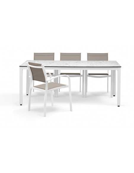 Base for exterior - Painted aluminium frame - Adjustable feet - Height 73 cm