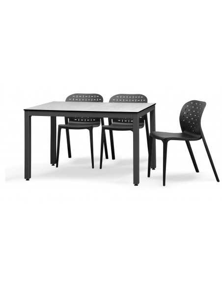 Base per esterno - Struttura in alluminio verniciato - Piedini regolabili - Altezza 73 cm