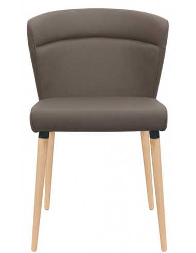 Armchair - Structure in metal and wood - Seat and back in fabric or eco-leather - Dimensions cm 44 x 44 x 81 h