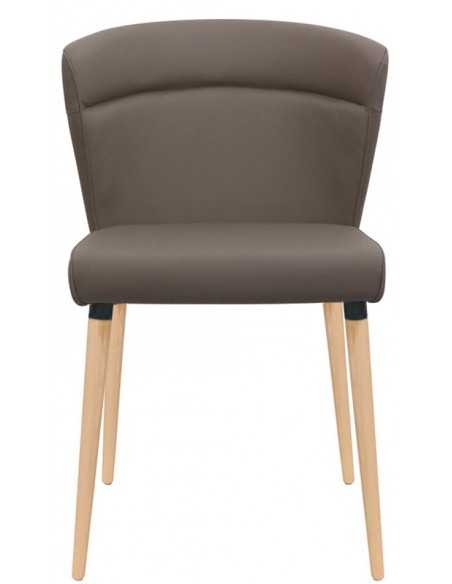 Poltrona per interno - Struttura in metallo e legno - Seduta e schienale in tessuto o ecopelle - Dimensioni cm 44 x 44 x 81 h