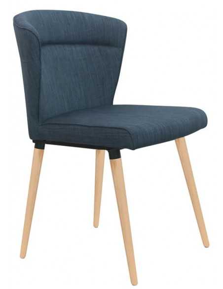 Armchair - Structure in metal and wood - Seat and back in fabric or eco-leather - Dimensions cm 44 x 44 x 81 h