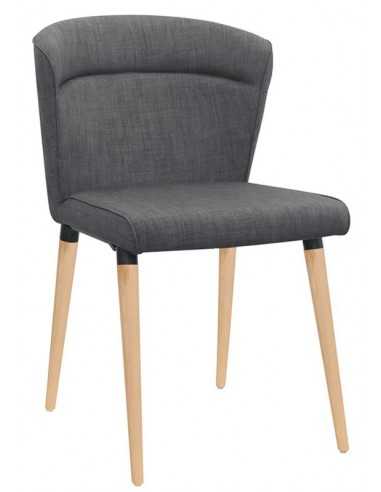 Armchair - Structure in metal and wood - Seat...