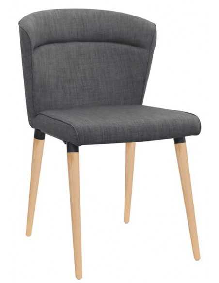 Sillón - Estructura en metal y madera - Asiento y espalda en tela o polipiel - Dimensiones cm 44 x 44 x 81 h