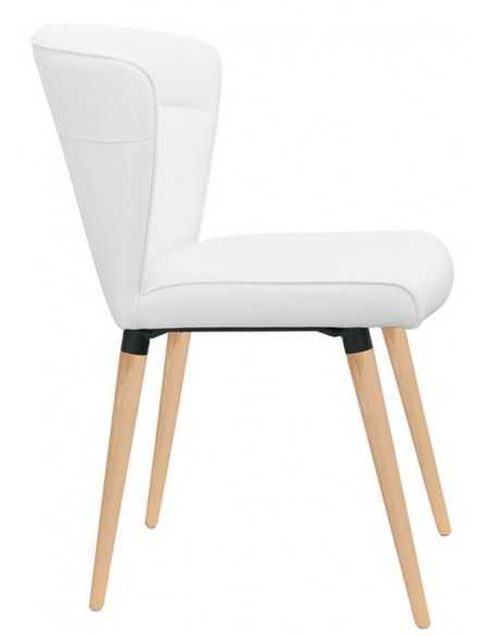 Armchair - Structure in metal and wood - Seat and back in fabric or eco-leather - Dimensions cm 44 x 44 x 81 h