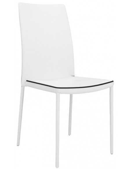 Silla de interior - Estructura metálica - Funda de poliéster - Dimensiones cm 42 x 42 x 95 h