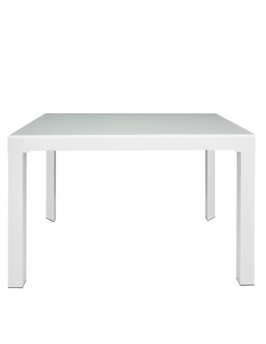 Indoor table - Painted metal frame - Extensible crystal top - Dimensions cm 120+45+45 x 86 x 75 h