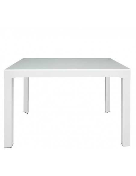 Mesa interior - Marco de metal pintado - Extensible cristal superior - Dimensiones cm 120+45+45 x 86 x 75 h