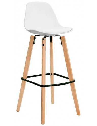 Taburete interno - Madera pintada y metal -...