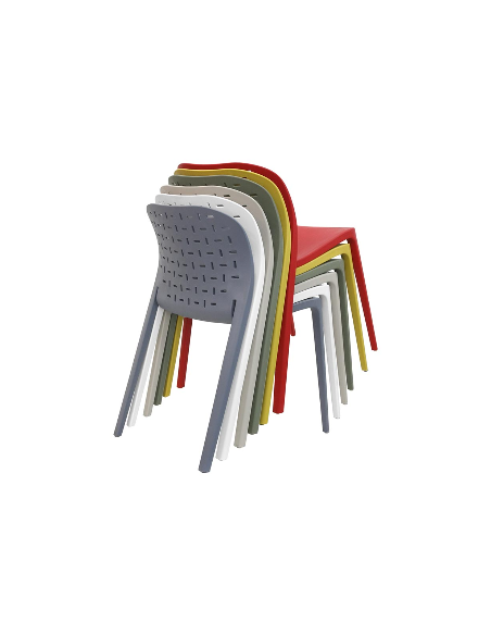 Chair - Polypropylene structure with fiberglass - Dimensions cm 40 x 42 x 78.5 h