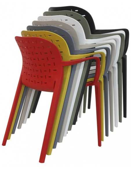 Silla - Estructura de polipropileno con fibra de vidrio - Dimensiones cm 40 x 42 x 78.5 h
