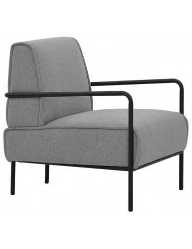 Armchair - Painted metal frame - Fabric cover -...