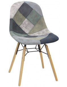 Chair for interior - Structure in wood and painted metal... 2