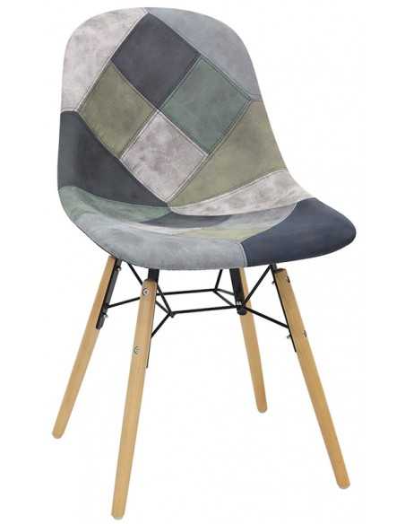 Chair for interior - Structure in wood and painted metal - Coating in fabric - Dimensions cm 45 x 42 x 83 h