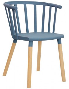 Chair for interior - Painted metal structure - Wood legs...